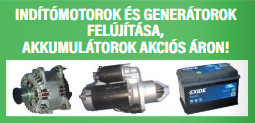 Indítómotor és generátor felújítás - 06 (30) 962-1337